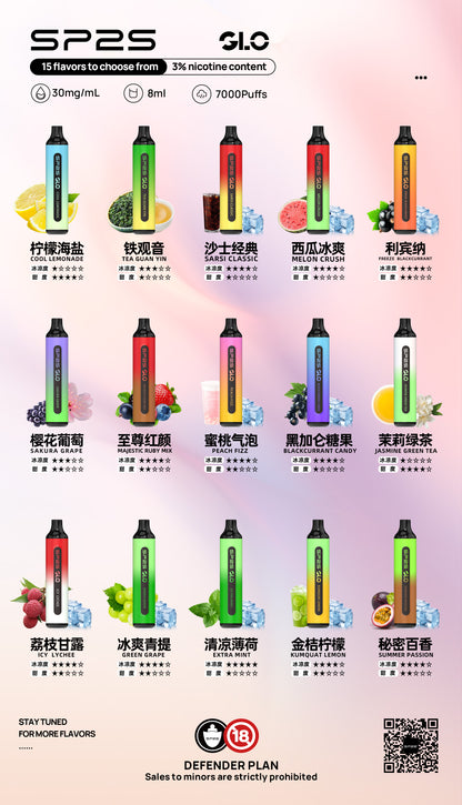 新品：sp2s拋棄式  7000口一次性 電子煙